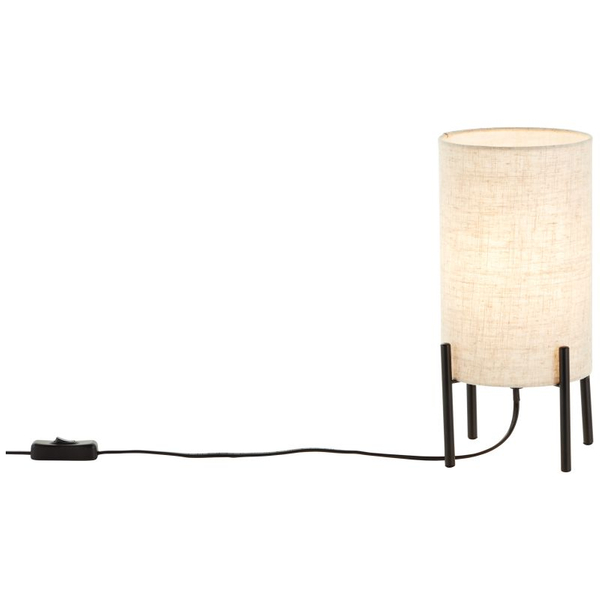 Stołowa lampa tuba Fairhill 93151/76 abażurowa beż czarna