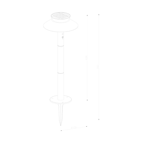 Zewnętrzna lampa stojąca Justina 2418098003 LED 5W 3000K IP44 czarny