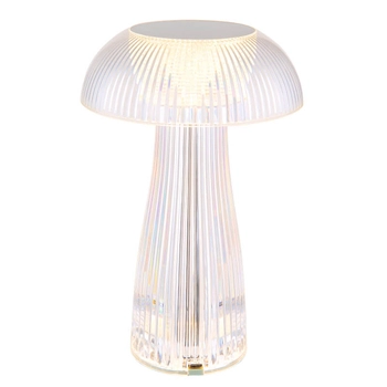 Stołowa lampa grzybek Gixi 28072 LED 1,5W CCT do salonu przezroczysty