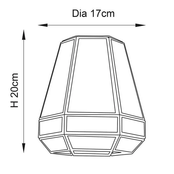 Klosz do lampy wiszącej Stockheld 73287 retro szklany mosiądz