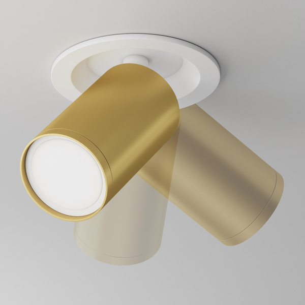 Lampa podtynkowa Focus S C048CL-U-1WMG Maytoni reflektorowa biała złota