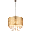 LAMPA wisząca AMY 15187H3 Globo okrągła OPRAWA abażurowa ZWIS z kryształkami glamour crystal złoty