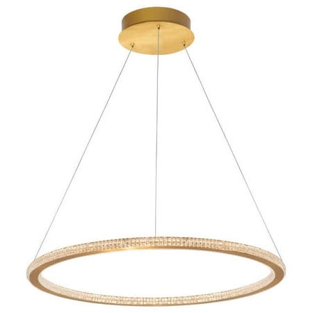 Wisząca LAMPA glamour MONTE LE41695 Luces Exclusivas metalowa OPRAWA pierścień ZWIS LED 48W 2935K modernistyczny ring złoty