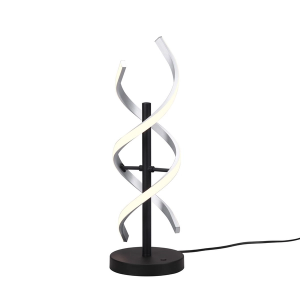Stołowa lampka helisa SEQUENCE 541810205 Trio LED 20W zmienna barwa ściemnialna srebrna czarna