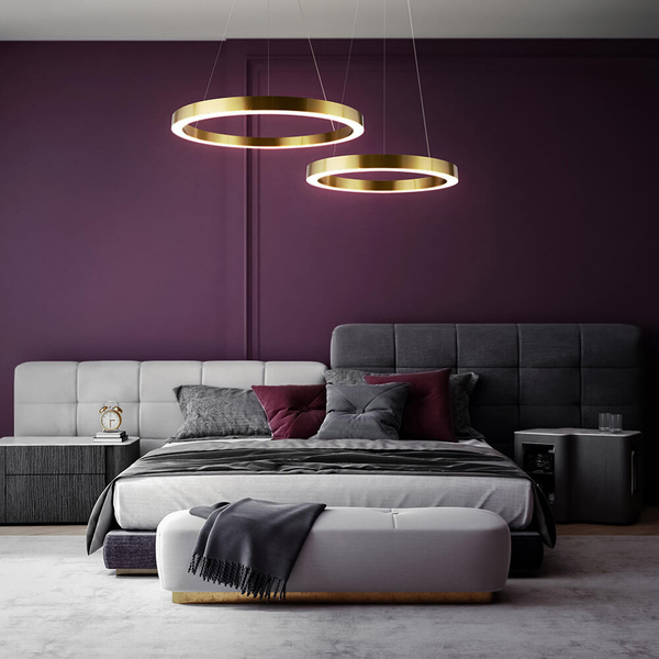 Lampa pierścieniowa wisząca Saturno MOD415PL-L45BS4K LED 45W 3500K złota