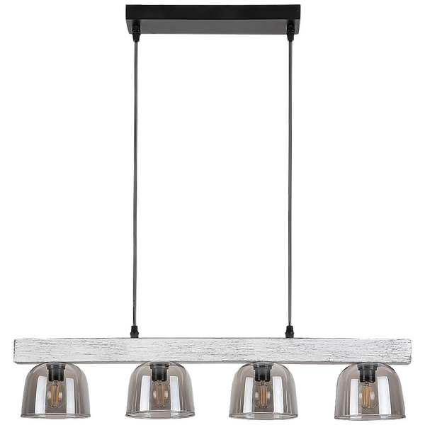 Jadalniana lampa wisząca Cardamom 3120 na listwie nad stół czarna srebrna