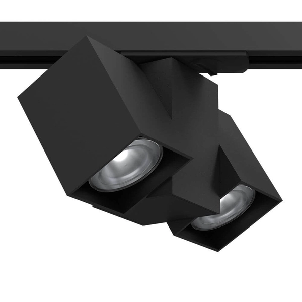 Lampa na szynoprzewód jednofazowy Cube 6262 BROSline prostokąt czarna