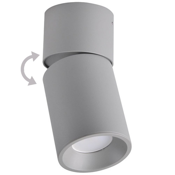 Metalowa oprawa do kuchni NIXA 314253 ruchoma tuba  spot szary