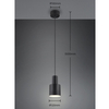 Wisząca lampa ELIOR DL132319400 Trio walec tubka do kuchni czarna