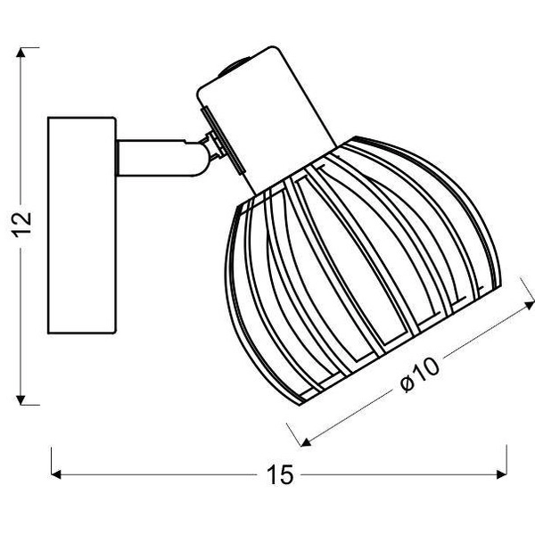 Industrialny kinkiet salonowy Atarri ruchomy biały drewniany