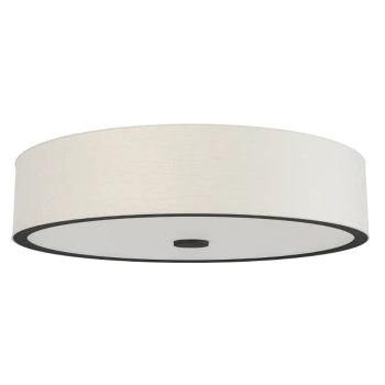 Minimalistyczny plafon Zalindro PL Nero 54 OR85983 z tkaniny czarny