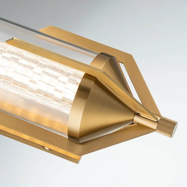 Szklany kinkiet łazienkowy Espada QN-ESPADA-2W-BG LED 23W 3000K IP44 złoty