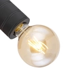 Regulowana LAMPA ścienna JOSELLA 54033-1 Globo metalowa OPRAWAloftowy kinkiet reflektorek czarny drewno