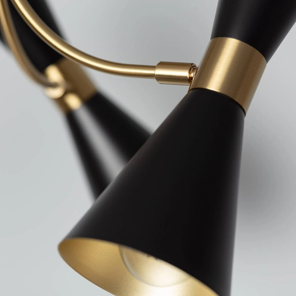 Sufitowa lampa do salonu Salvatore ABR-ZZSAL3XE27 Abruzzo loft czarny złoty