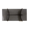 Czarna ława MANTA MM001501100394 złota szklana do salonu 130x70cm