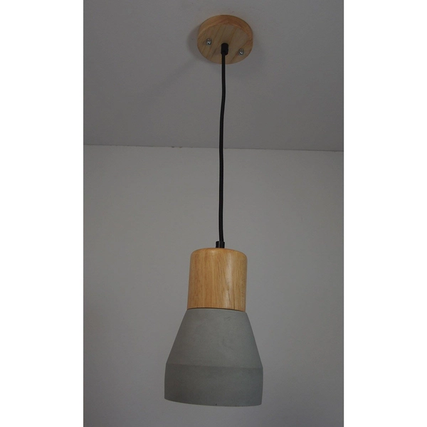 Betonowa lampa wisząca Concrete ST-5220-grey Step drewniana szara