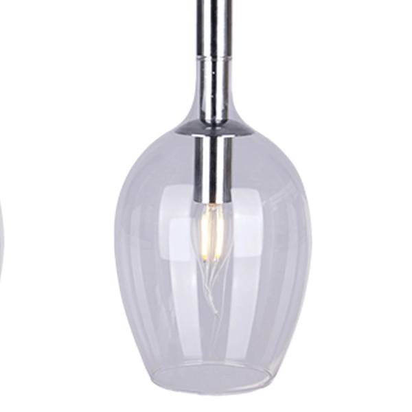 Wisząca LAMPA loft TANGO ML6164 Milagro szklana OPRAWA na listwie ZWIS podłużny przezroczysty