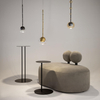 Lampa wisząca Ros MOD227PL-01B Maytoni bubbles czarna przezroczysta
