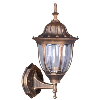 Ścienna LAMPA zewnętrzna K-5007A/N cz/zł Kaja elewacyjna OPRAWA klasyczna outdoor IP44 czarna złota