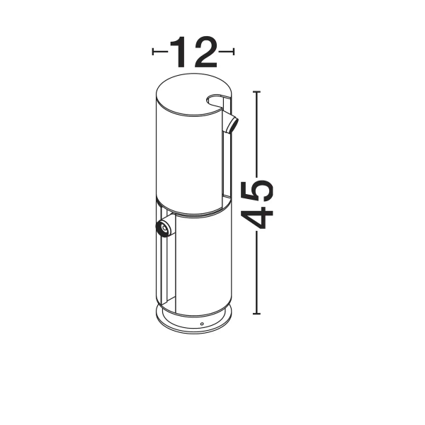 Stojący słupek zewnętrzny SANTELO LE75132 LED 5W 3000K IP65 czarna