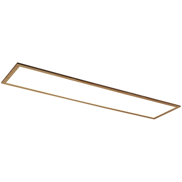 Prostokątny plafon pokojowy Almond 6909 LED 40W 4000K sufitowy drewno