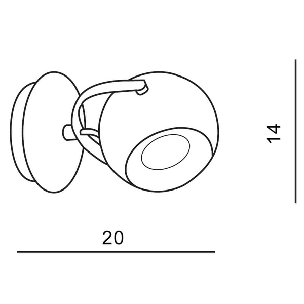 Reflektorek sufitowy Gulia AZ1346 metalowy tubka chrom