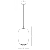 Loftowa wisząca lampa 22056 szklana owalna złota przydymiona