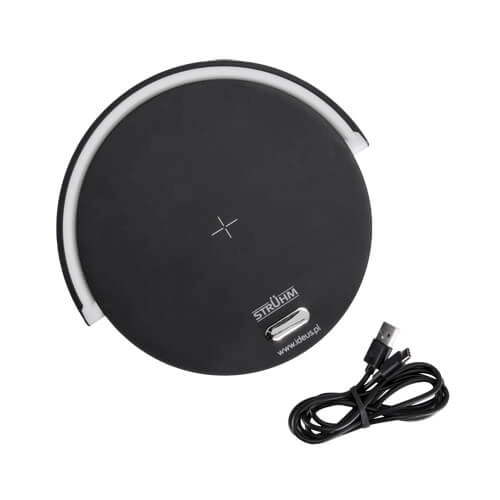 Biurkowa LAMPKA stojąca SATURN 03863 Ideus stołowa LAMPA okrągła LED 10W 4000K z przewodem USB-C czarna