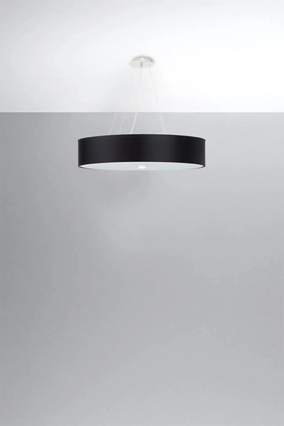 LAMPA wisząca SL.0800 okrągła OPRAWA zwis abażurowy czarny