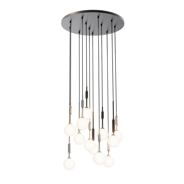 Kaskadowa lampa wisząca Ero Multicolor VIII OR86386 kule białe chrom