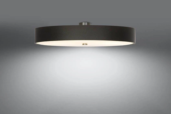 LAMPA sufitowa SL.0818 plafon OPRAWA materiałowa okrągła czarna