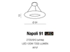 Designerska lampa wisząca Napoli AZ1317 Azzardo donut biała