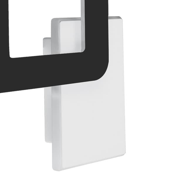 Ledowy kinkiet ścienny HOP 4183 Ideus 12W 4200K metalowa do przedpokoju czarna biała