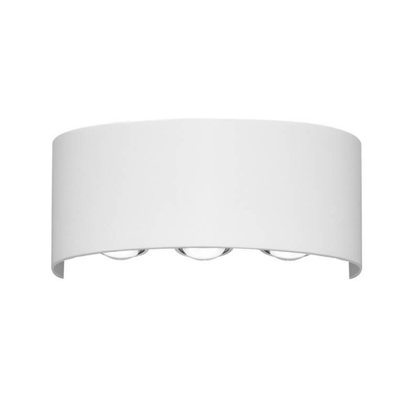 Zaokrąglona lampa do ogrodu Ortelo LED 6W kinkiet biały
