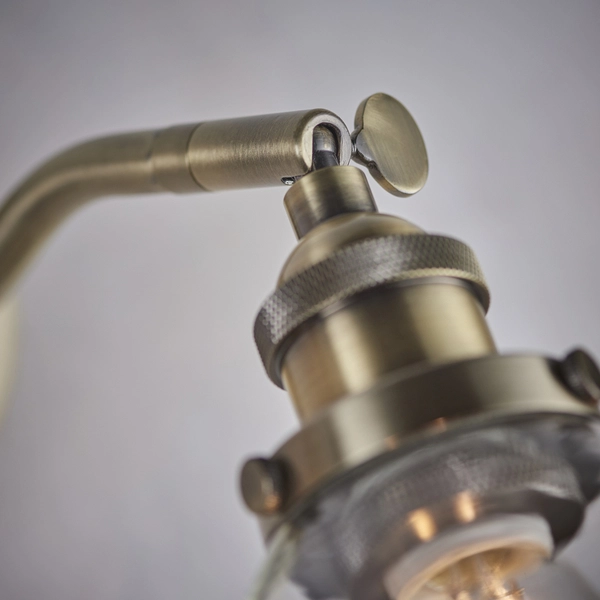 Kinkiet Hansen 77273 Endon antyczny szklany klosz mosiądz