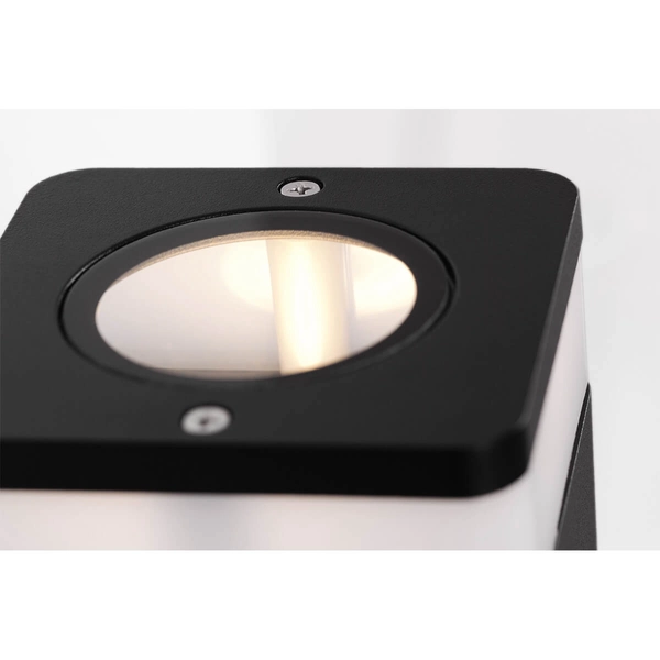 Podwójny kinkiet elewacyjny Tamiza K-8207 IP44 z trzonkiem metalowy czarny