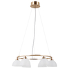 Wisząca lampa szklana Montiela PND-34374-6-HBR LED 180W 3000K złoty biały