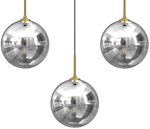 Lampa wisząca Reflex MLP8415 loftowe kule przydymione złote