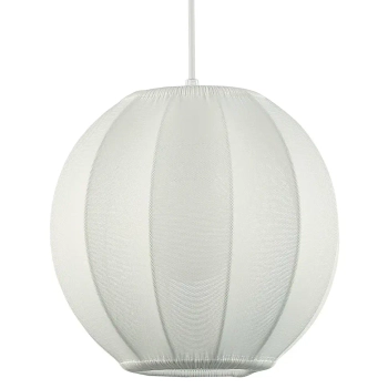 Skandynawska lampa wisząca Dana ML1805 kula tkanina biały