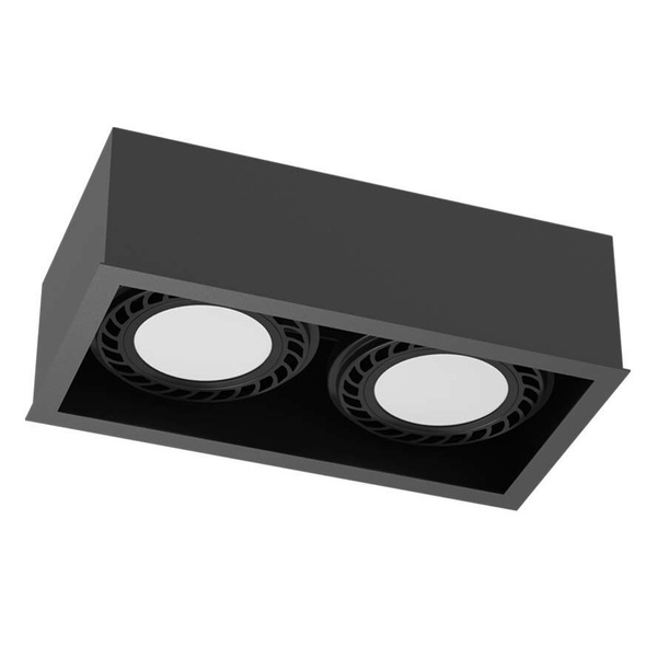 Sufitowa lampa Cage 1273 BROSline prostokątna metalowa czarna