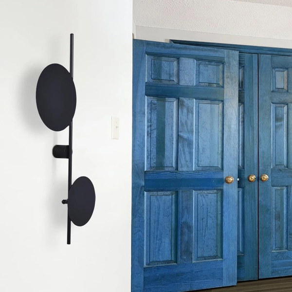 Kinkiet dwupunktowy Rega K-4638 Kaja czarna lampa loftowa na przedpokój