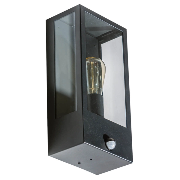 Ścienna lampa zewnętrzna Niklas AZ4487 IP44 z czujnikiem ruchu czarna