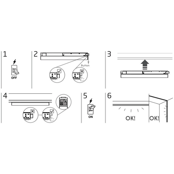Lampa do magnetycznych 1-fazowych szyn Line 10651 Nowodvorski LED 9W 4000K liniowa