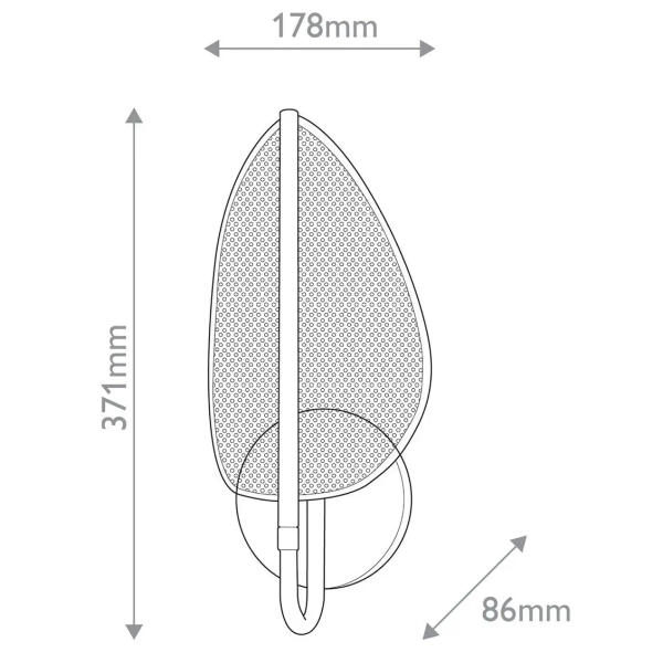 Ścienna lampa art. deco Floriana QN-FLORIANA-1W-NBR 9W 2918K mosiądz