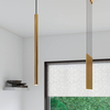 Zwisająca lampa Pastelo SL.1170 do salonu tuba złota OUTLET