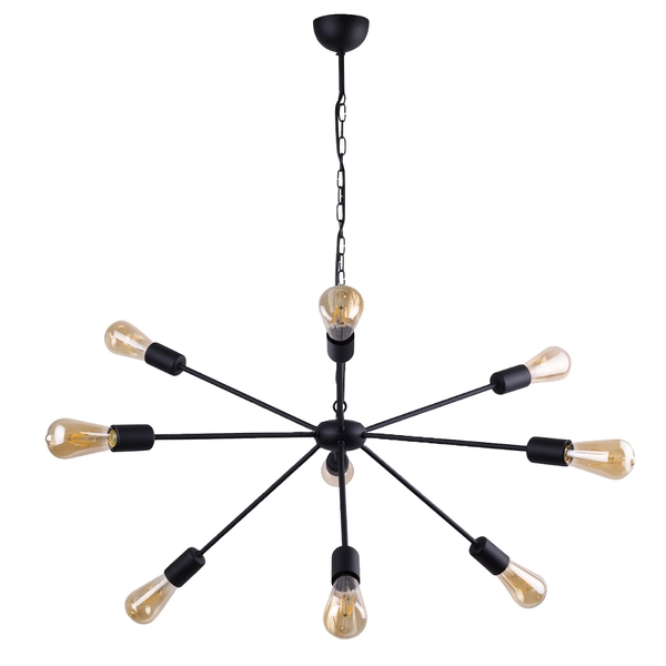 Zwis na łańcuchu Rod 9734 czarna lampa wisząca nad blat sticks