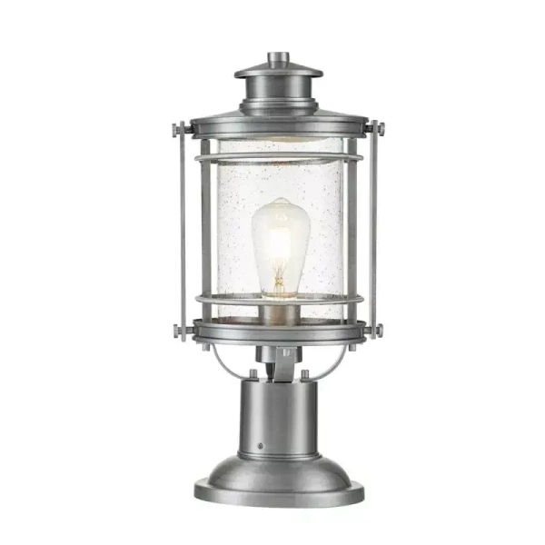 Zewnętrzna lampa stojąca BOOKER QN-BOOKER3-M-IA lampion IP44 srebrny