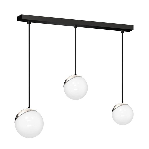 Loftowa lampa wisząca Sfera kule do sypialni białe chrom