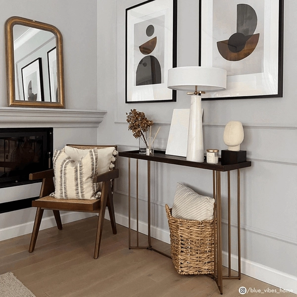 Lampka stojąca na biurko Bow T02114BR Cosmolight marmur mosiądz