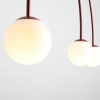 Skandynawska lampa wisząca UNA 1116L15_S kulista szklana czerwona